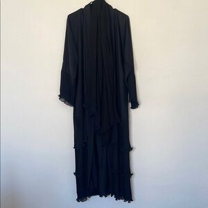 Black Pleated Abaya